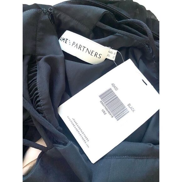 Fame and Partners Plunge Allegra Dress Black size US2 - Picture 13 of 13